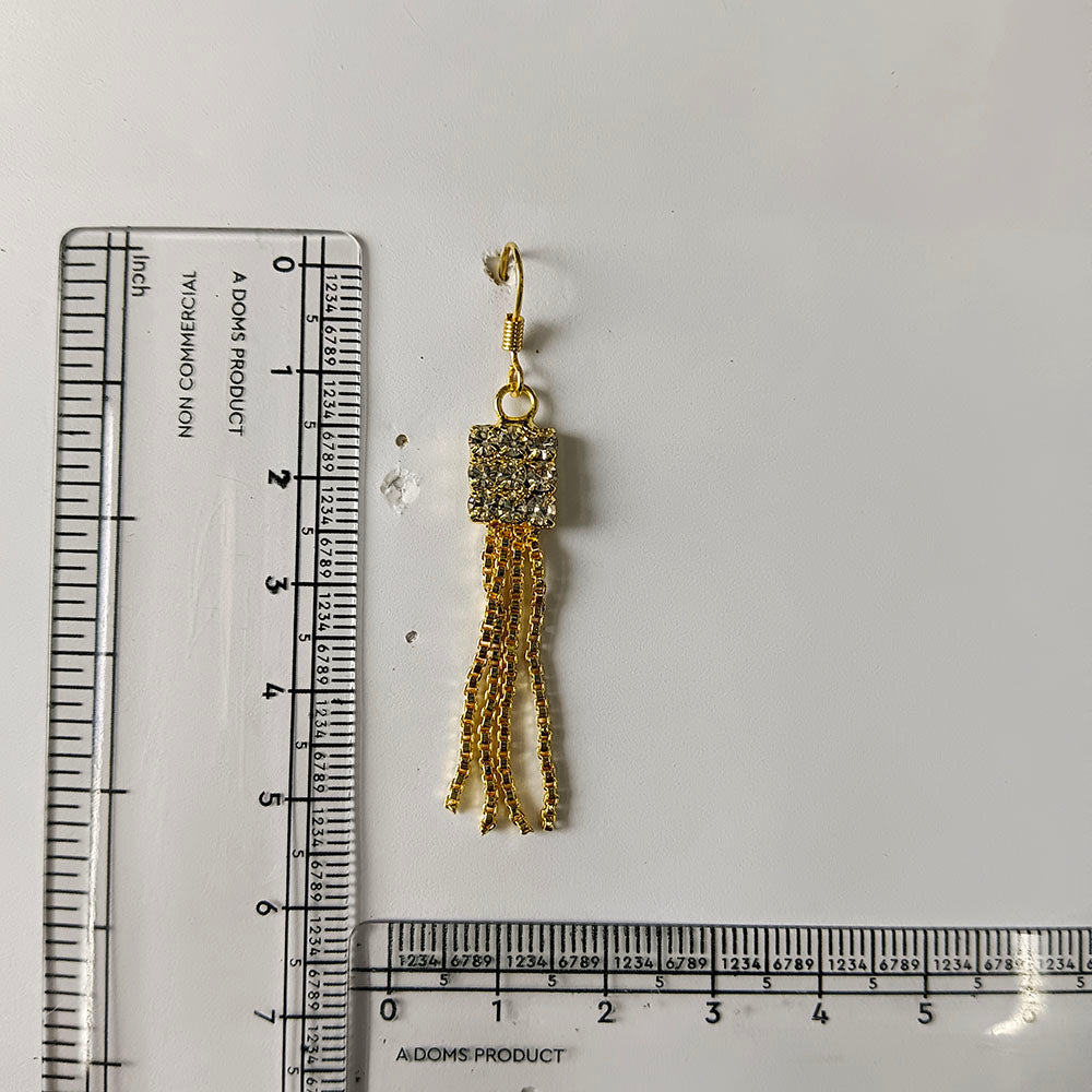 The99Jewel Magnificent Gold Plated Crystal Stone Dangler Earrings for Women