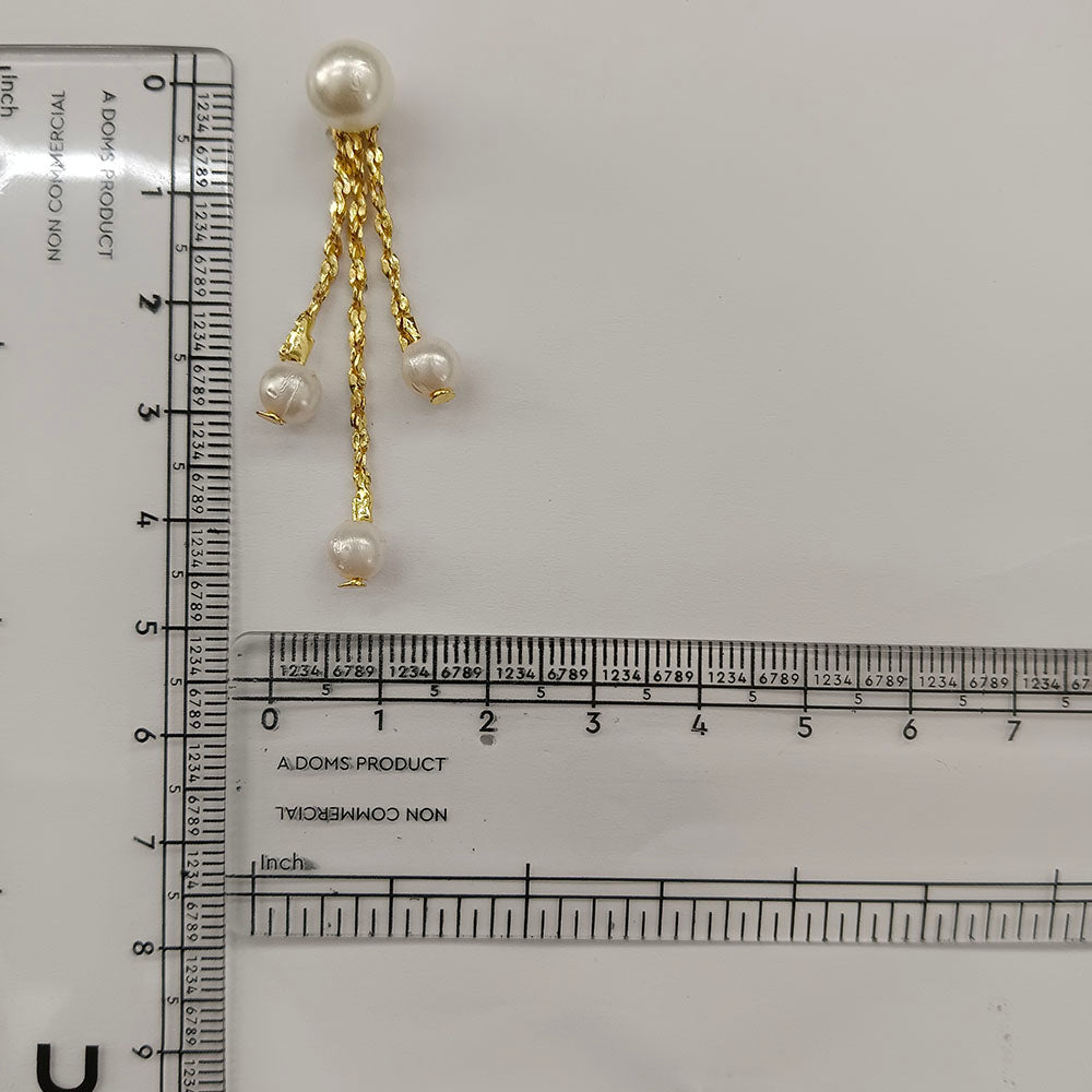 The99Jewel Magnificent Gold Plated Pearl Dangler Earrings for Women
