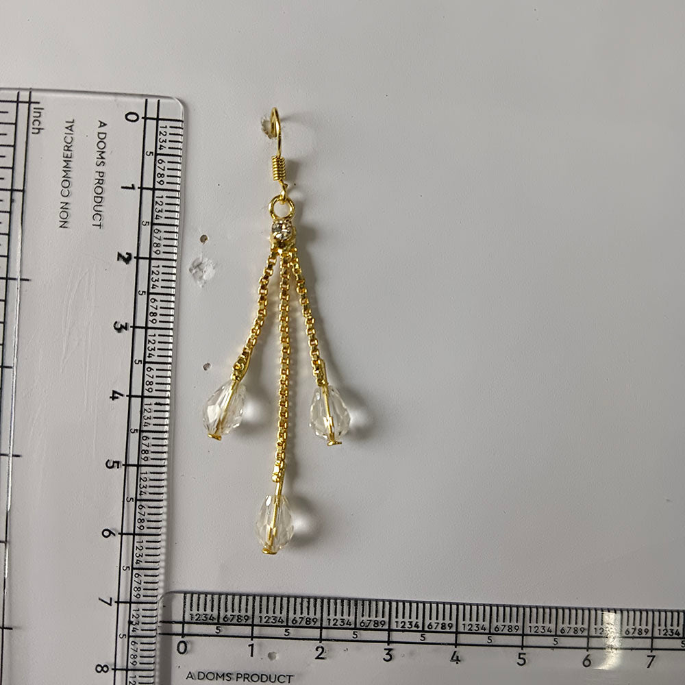 The99Jewel Magnificent Gold Plated Pearl Dangler Earrings for Women