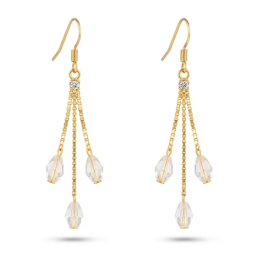 The99Jewel Magnificent Gold Plated Pearl Dangler Earrings for Women