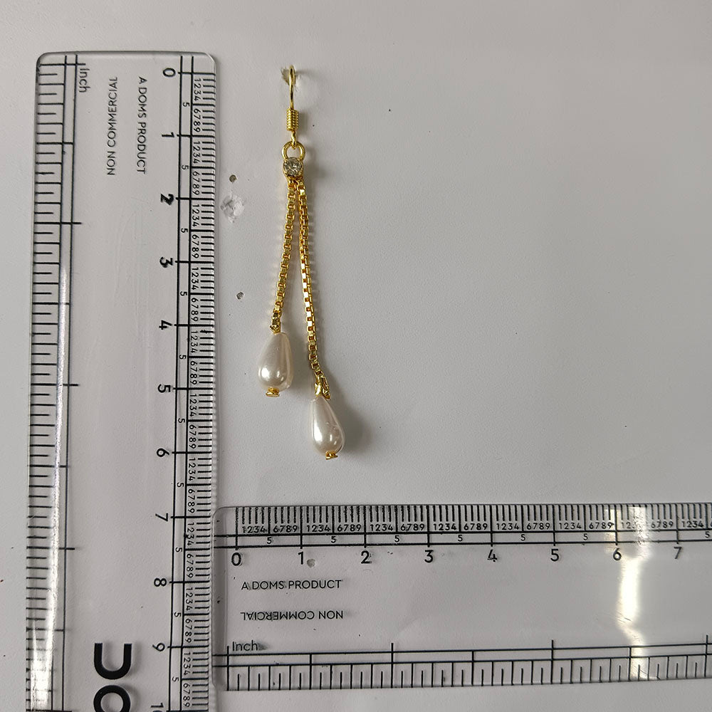 The99Jewel Magnificent Gold Plated Pearl Dangler Earrings for Women