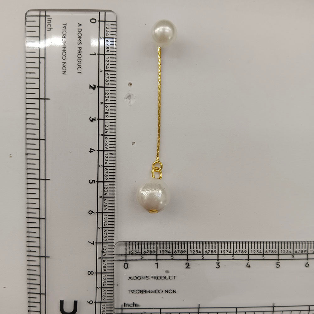 The99Jewel Magnificent Gold Plated Pearl Dangler Earrings for Women