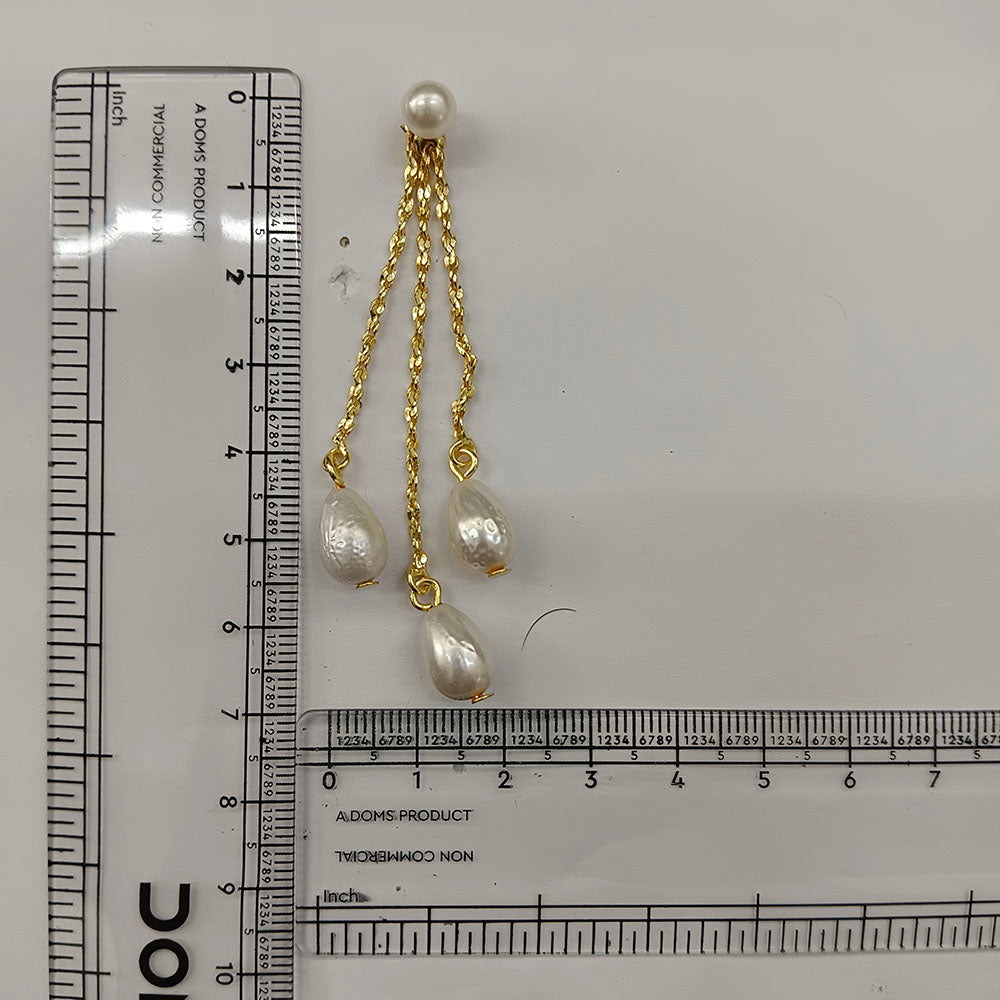 The99Jewel Magnificent Gold Plated Pearl Dangler Earrings for Women