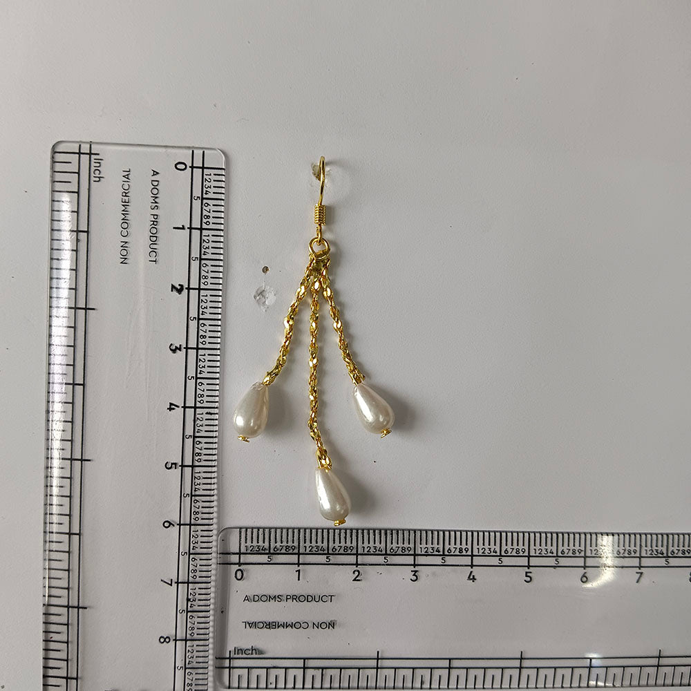 The99Jewel Magnificent Gold Plated Pearl Dangler Earrings for Women