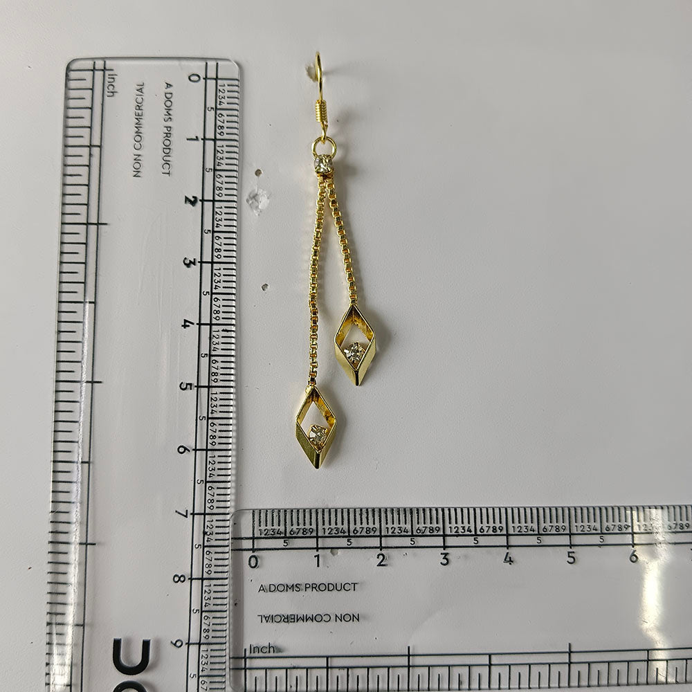 The99Jewel Magnificent Gold Plated Crystal Stone Dangler Earrings for Women