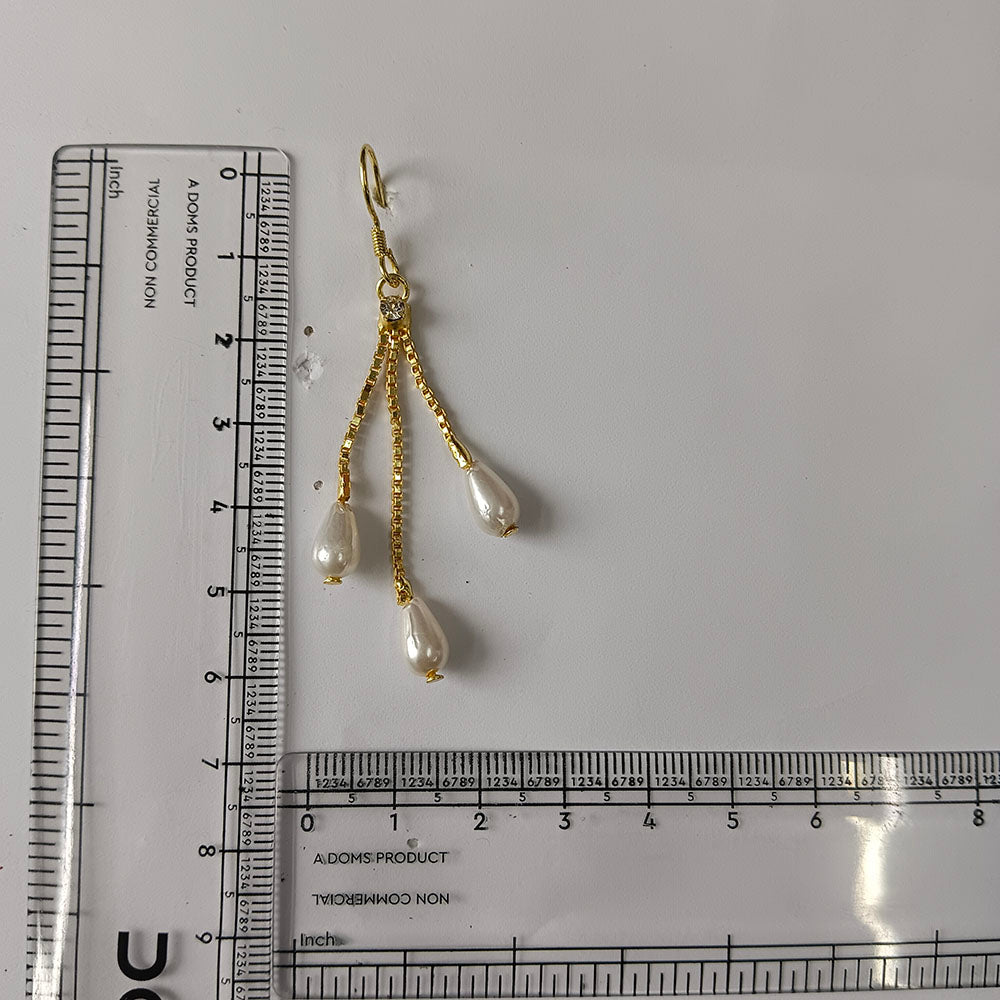 The99Jewel Magnificent Gold Plated Pearl Dangler Earrings for Women