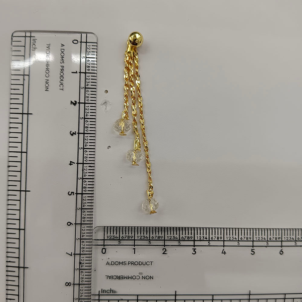The99Jewel Magnificent Gold Plated Crystal Stone Dangler Earrings for Women