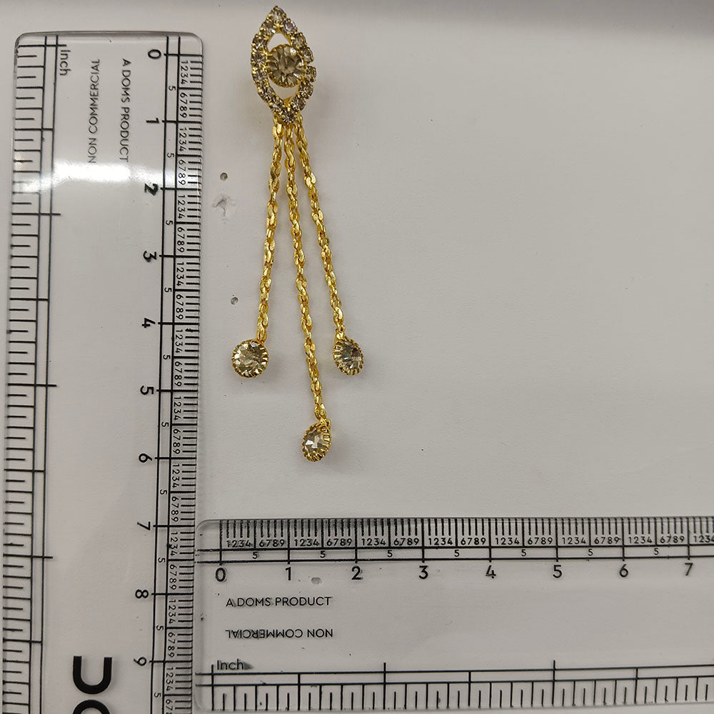The99Jewel Magnificent Gold Plated Crystal Stone Dangler Earrings for Women