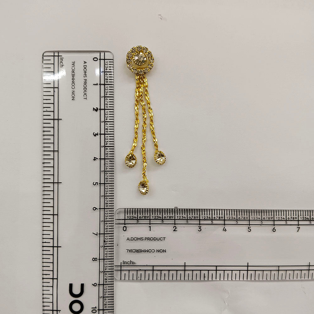 The99Jewel Magnificent Gold Plated Crystal Stone Dangler Earrings for Women