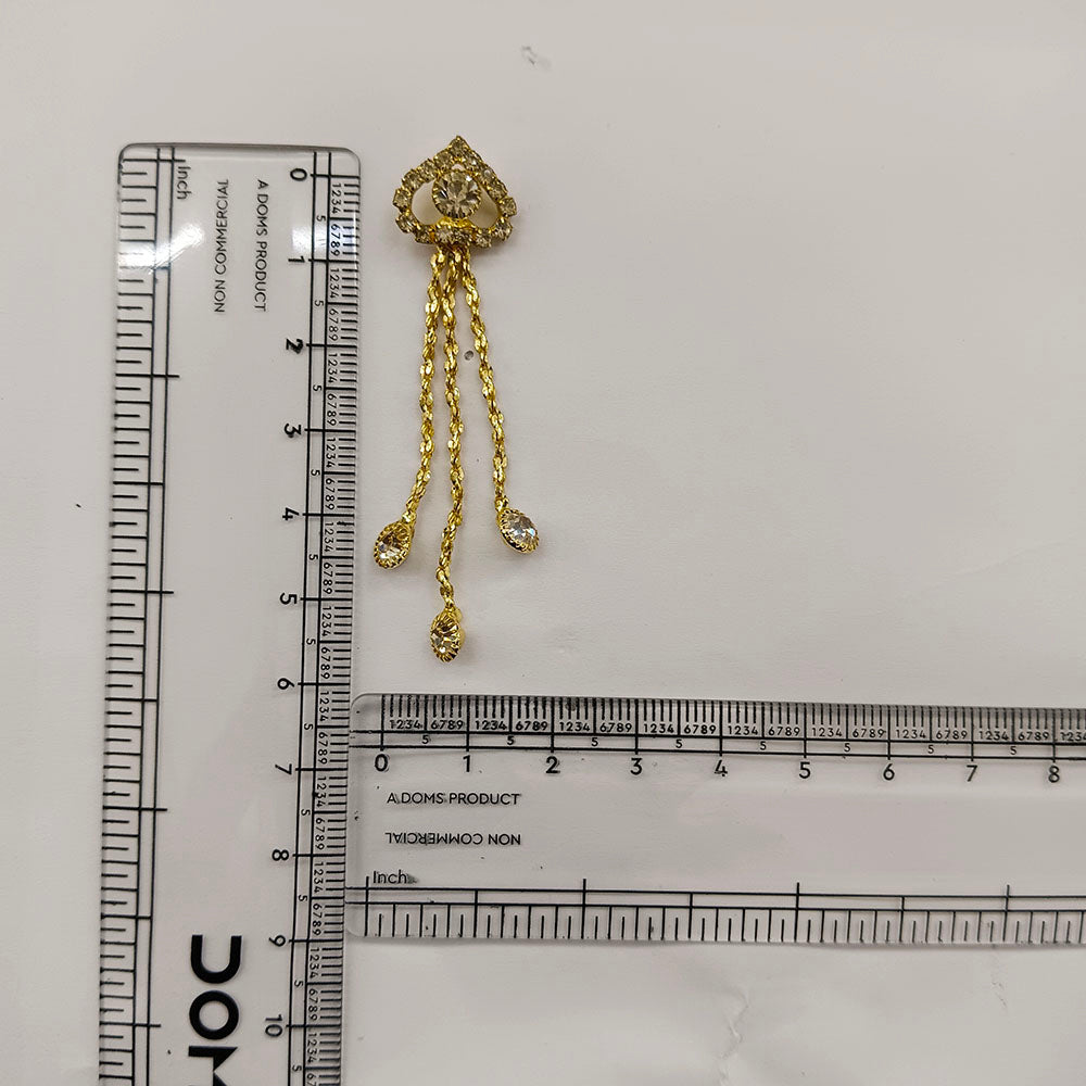 The99Jewel Magnificent Gold Plated Crystal Stone Dangler Earrings for Women