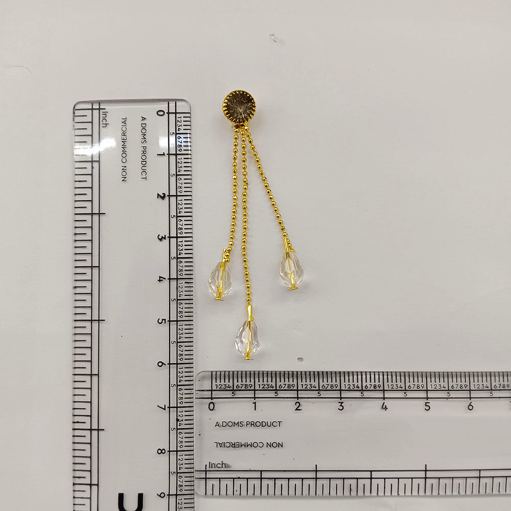 The99Jewel Magnificent Gold Plated Crystal Stone Dangler Earrings for Women