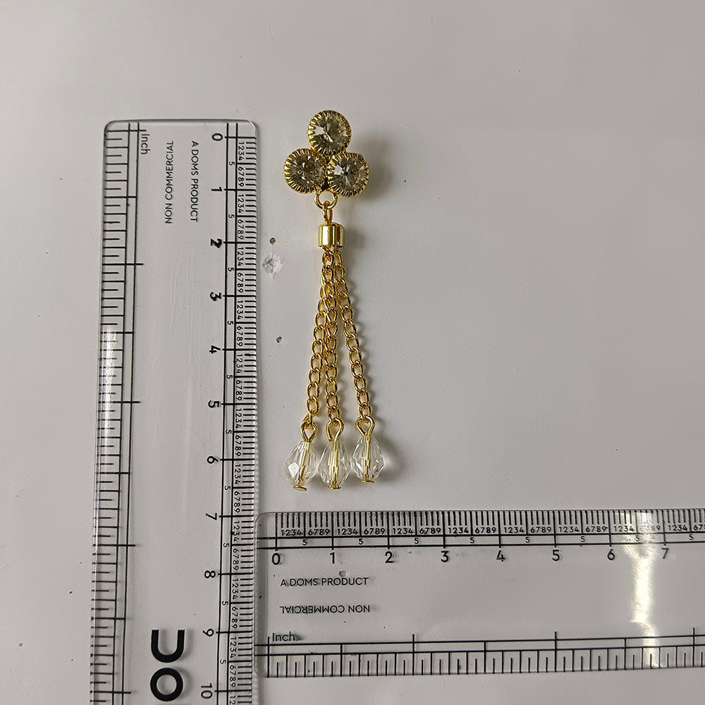 The99Jewel Magnificent Gold Plated Crystal Stone Dangler Earrings for Women