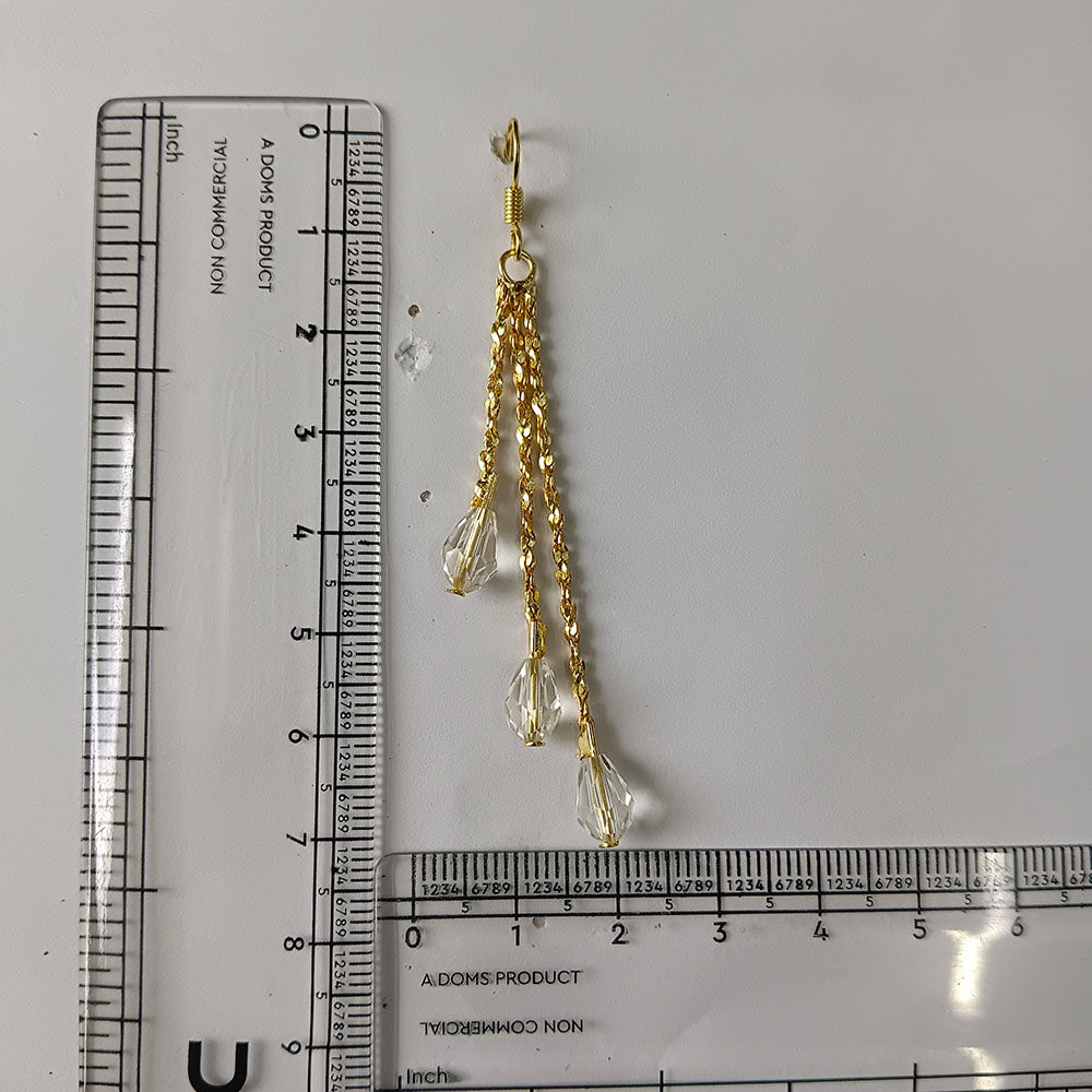 The99Jewel Magnificent Gold Plated Crystal Stone Dangler Earrings for Women