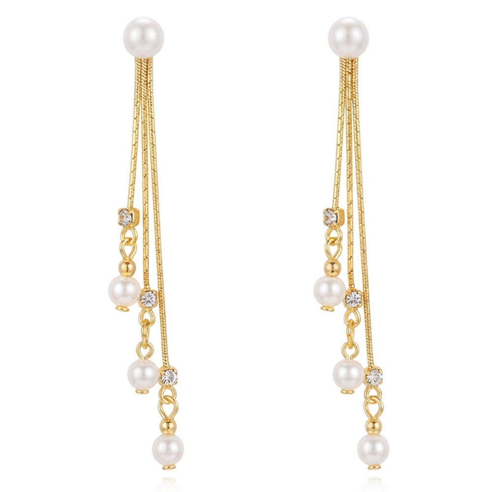 The99Jewel Magnificent Gold Plated Crystal Stone Dangler Earrings for Women