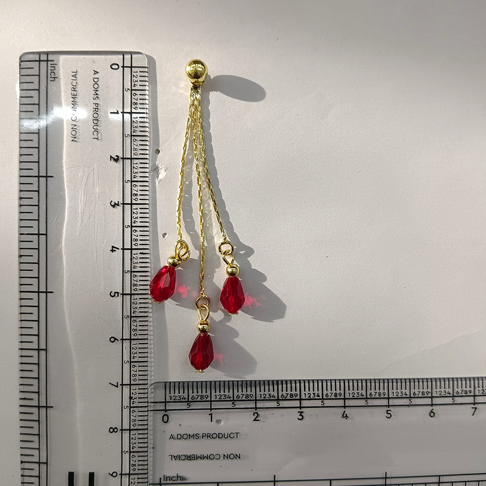 The99Jewel Magnificent Gold Plated Crystal Stone Dangler Earrings for Women