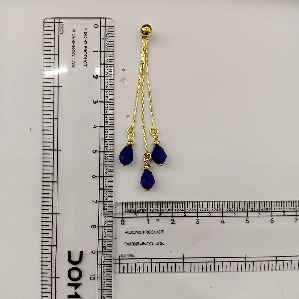 The99Jewel Magnificent Gold Plated Crystal Stone Dangler Earrings for Women