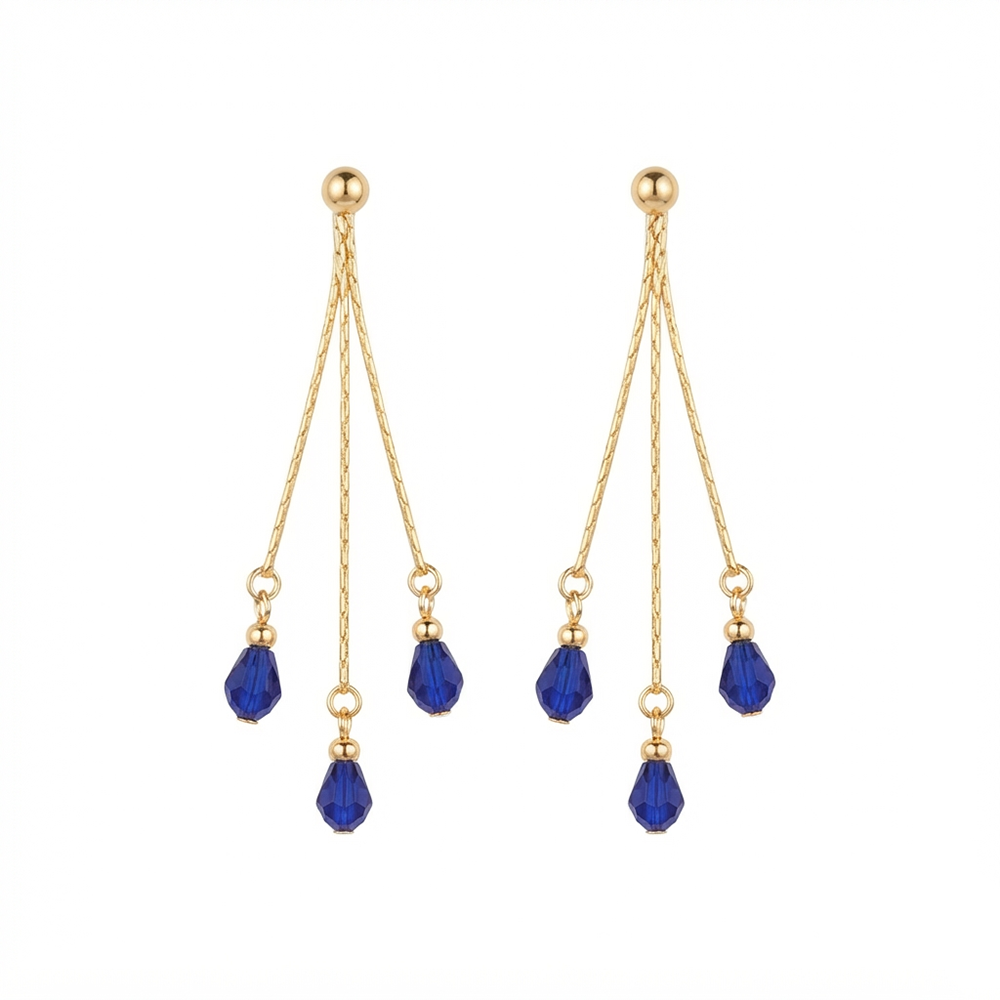 The99Jewel Magnificent Gold Plated Crystal Stone Dangler Earrings for Women