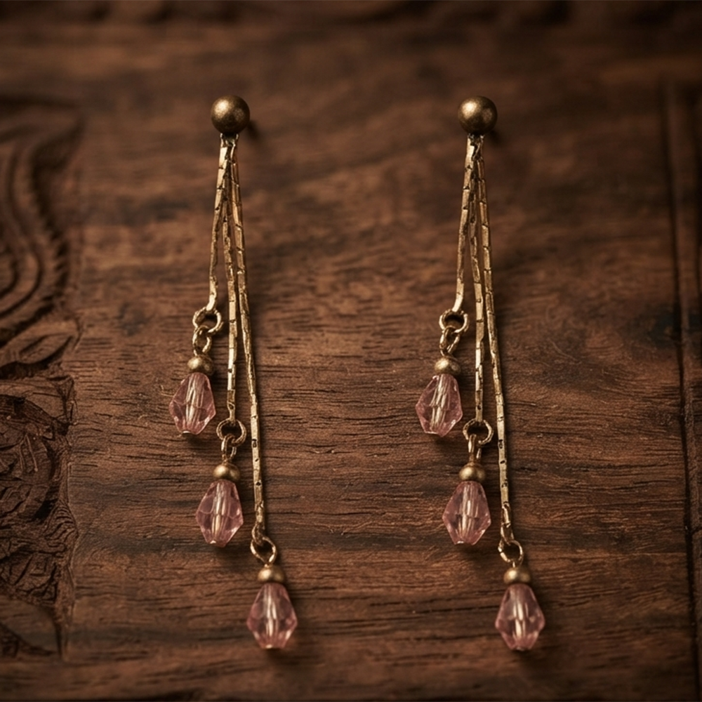 The99Jewel Magnificent Gold Plated Crystal Stone Dangler Earrings for Women