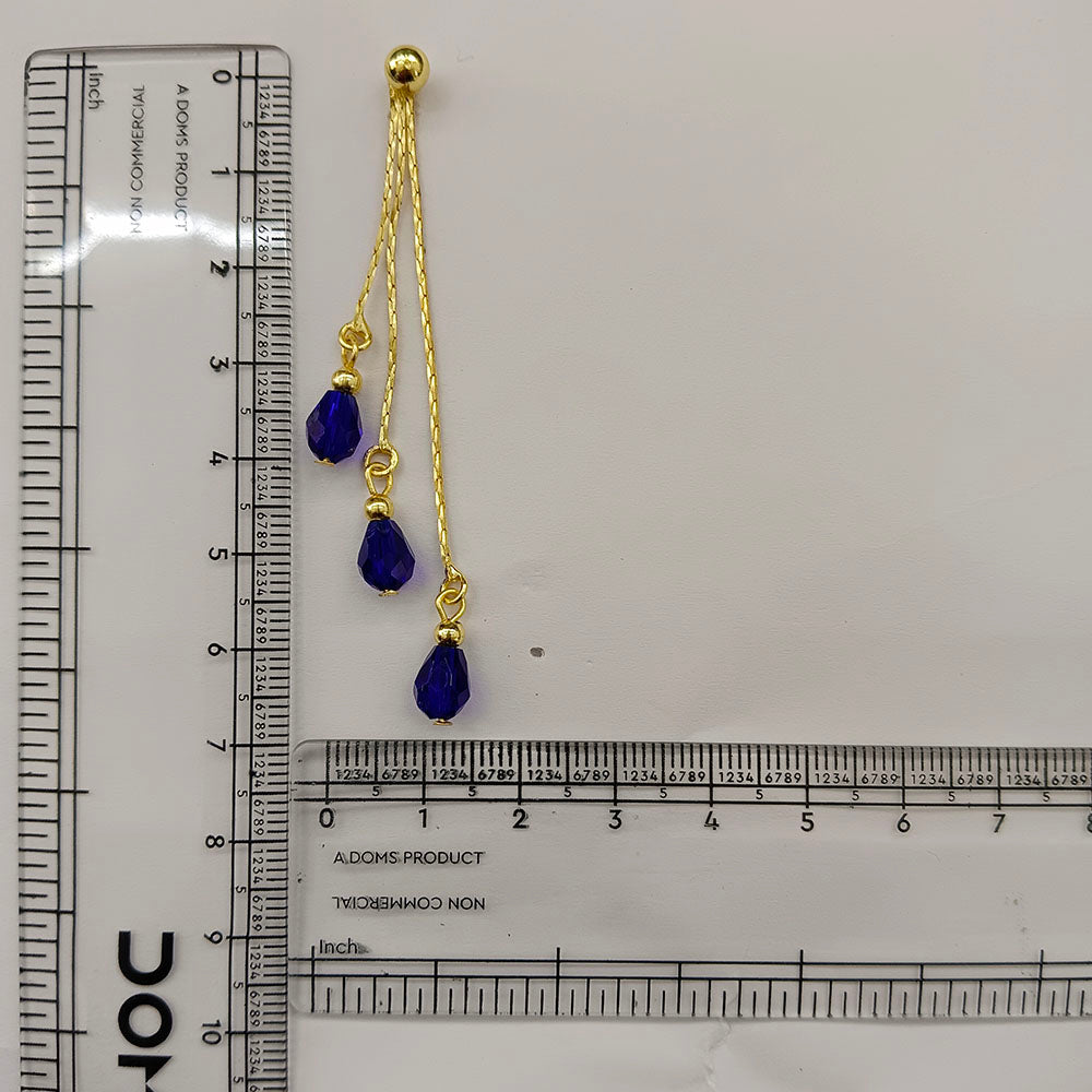 The99Jewel Magnificent Gold Plated Crystal Stone Dangler Earrings for Women
