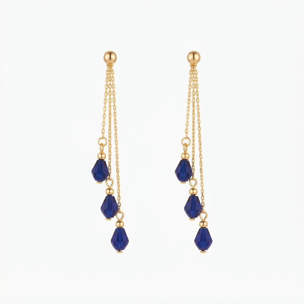 The99Jewel Magnificent Gold Plated Crystal Stone Dangler Earrings for Women