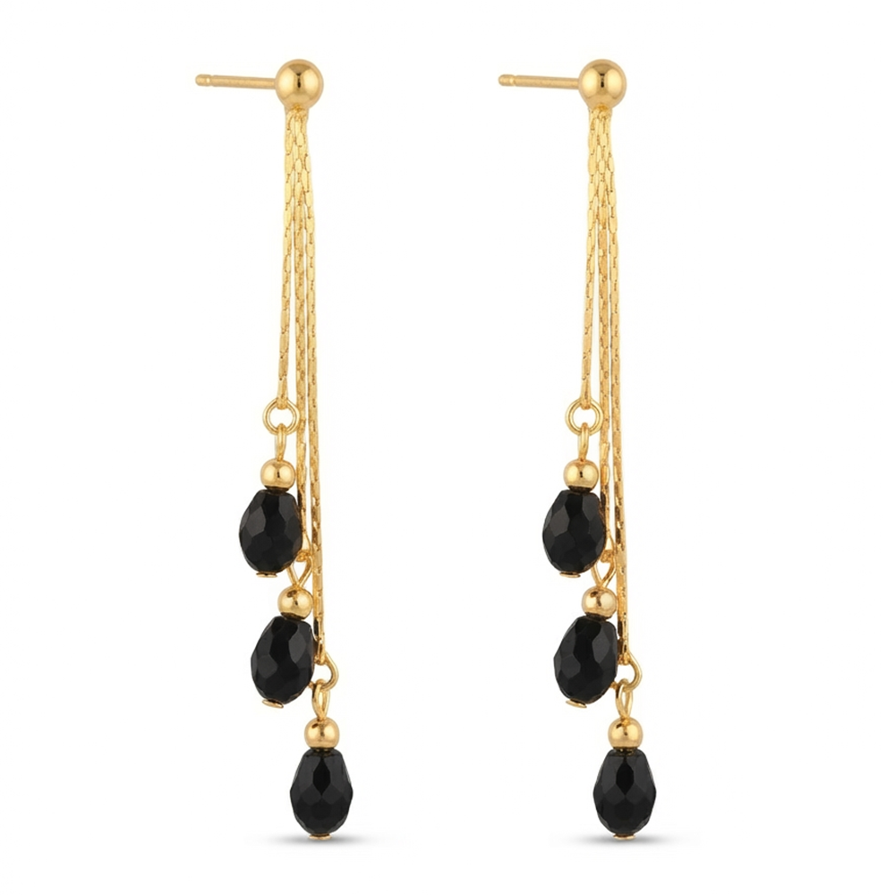 The99Jewel Magnificent Gold Plated Crystal Stone Dangler Earrings for Women