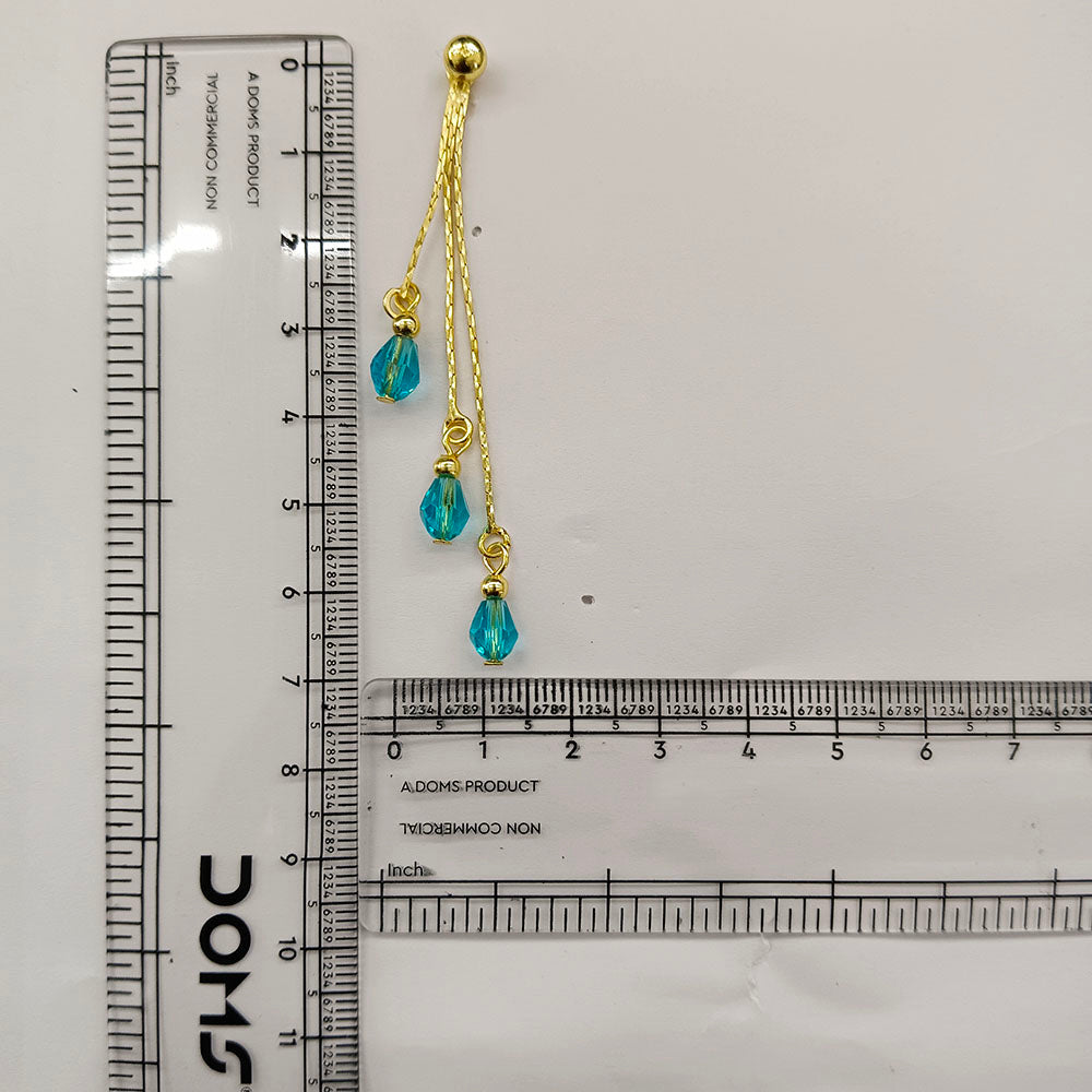 The99Jewel Magnificent Gold Plated Crystal Stone Dangler Earrings for Women