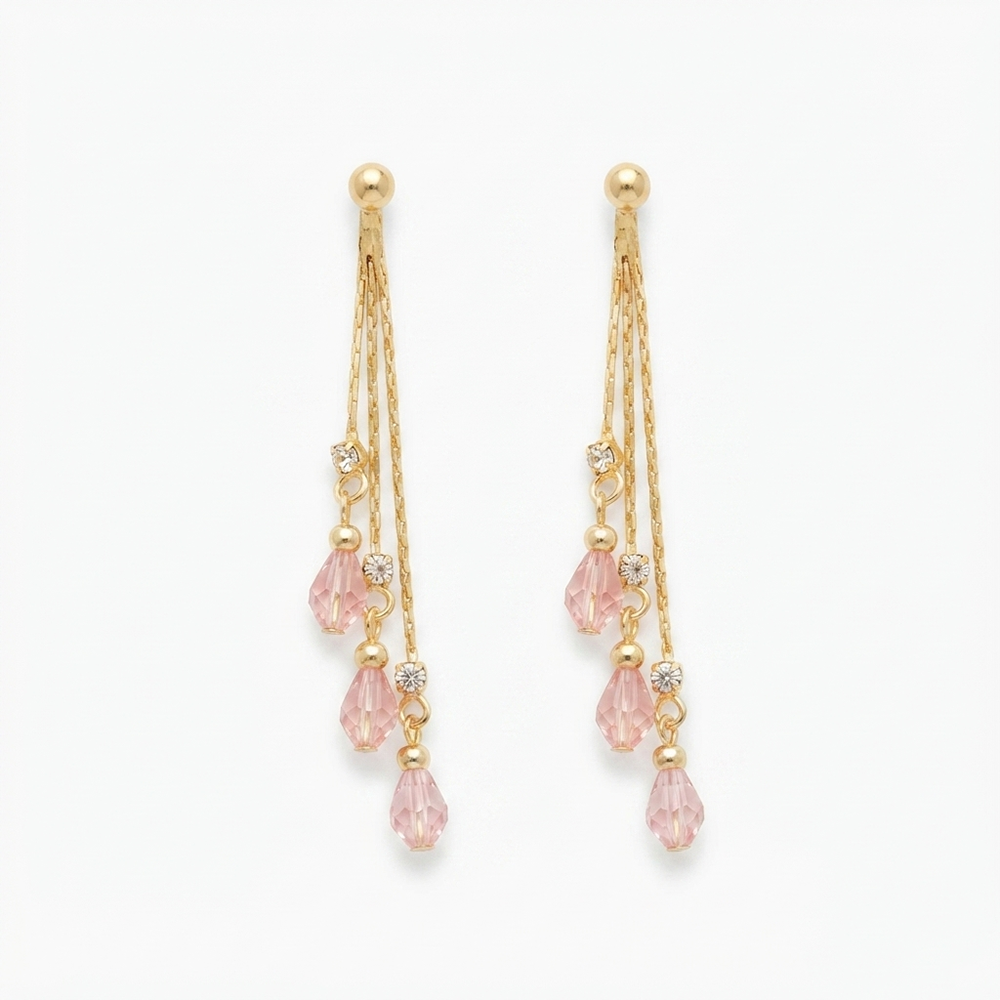The99Jewel Magnificent Gold Plated Crystal Stone Dangler Earrings for Women