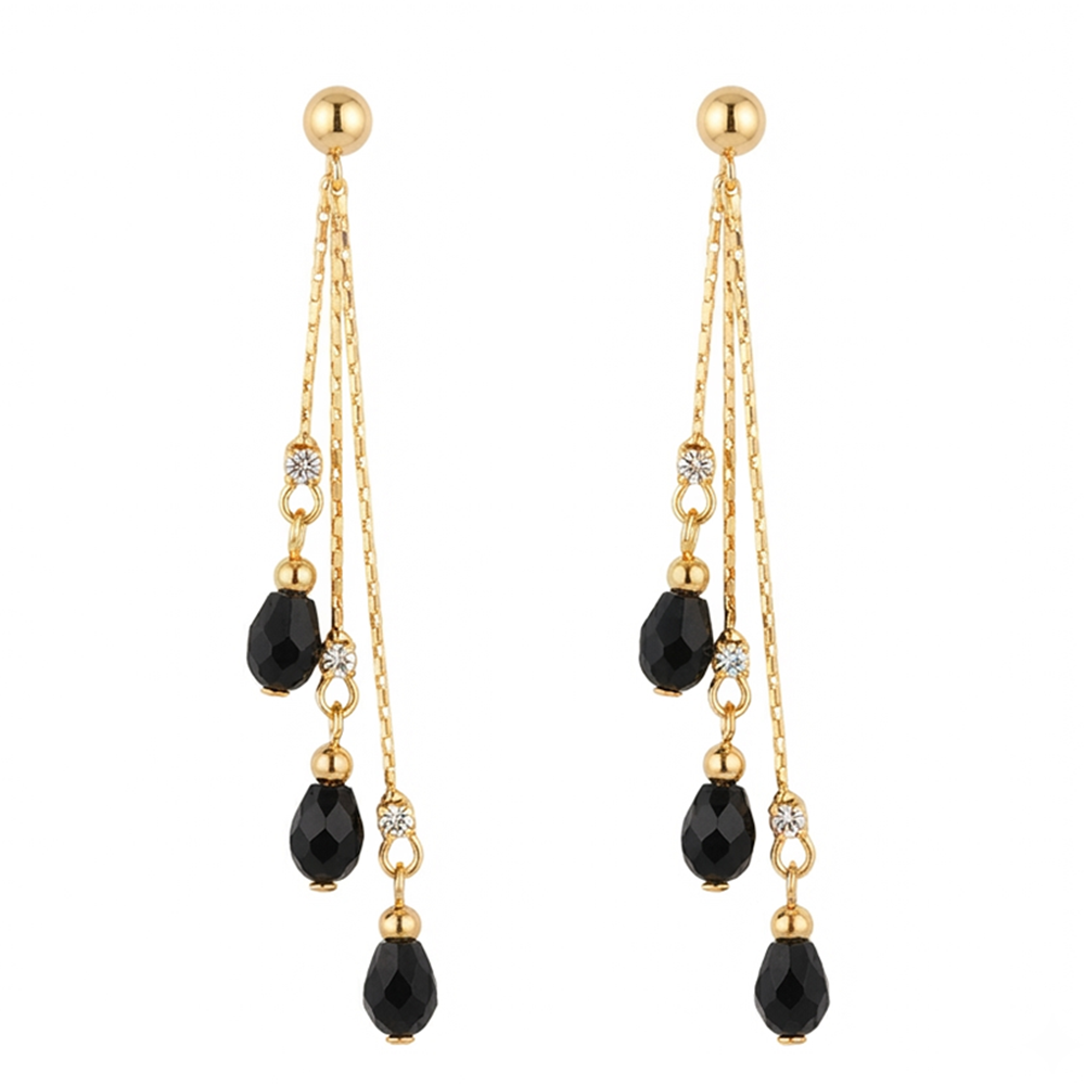 The99Jewel Magnificent Gold Plated Crystal Stone Dangler Earrings for Women