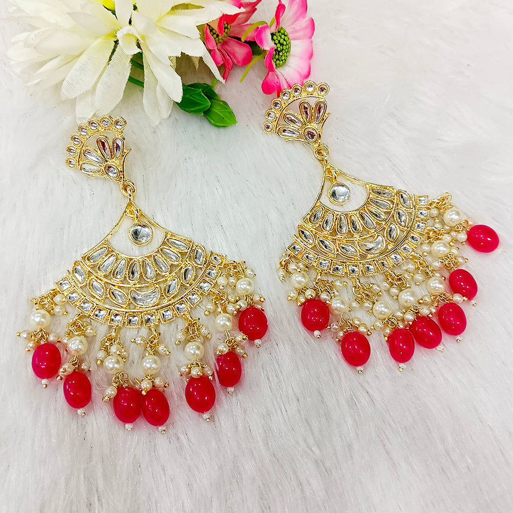 The99Jewel Premium Look Kundan Dangler Earrings for Women | Elegant Ethnic Stone Jewellery for Festivals, Weddings and Parties