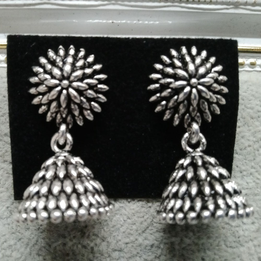 The99Jewel Oxidized Plated Jhumki Earrings - TAHEAR26