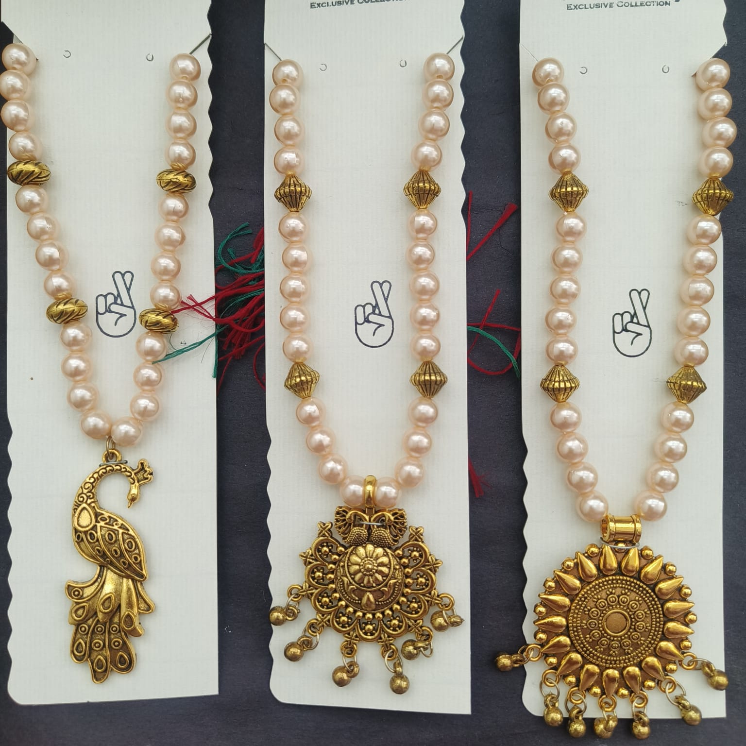 The99Jewel Gold Plated Assorted Design Pearl Necklace Set (Any Design)