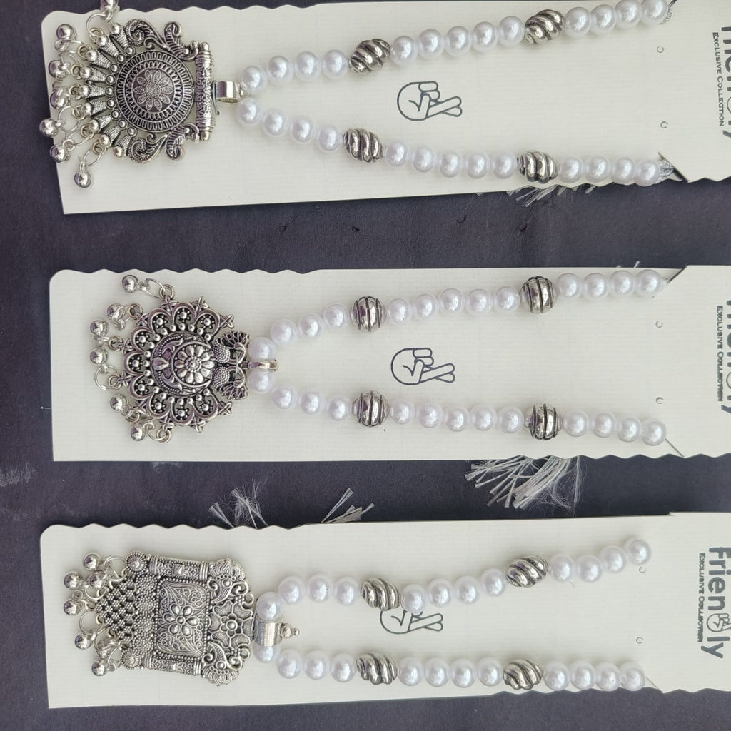 The99Jewel Silver Plated Assorted Design Pearl Necklace Set (Any Design)