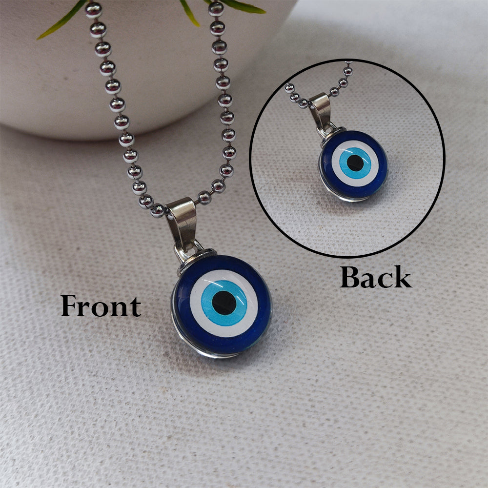 The99Jewel Silver Plated Gems Evil Eye Chain Pendant For Women And Men - 1404601