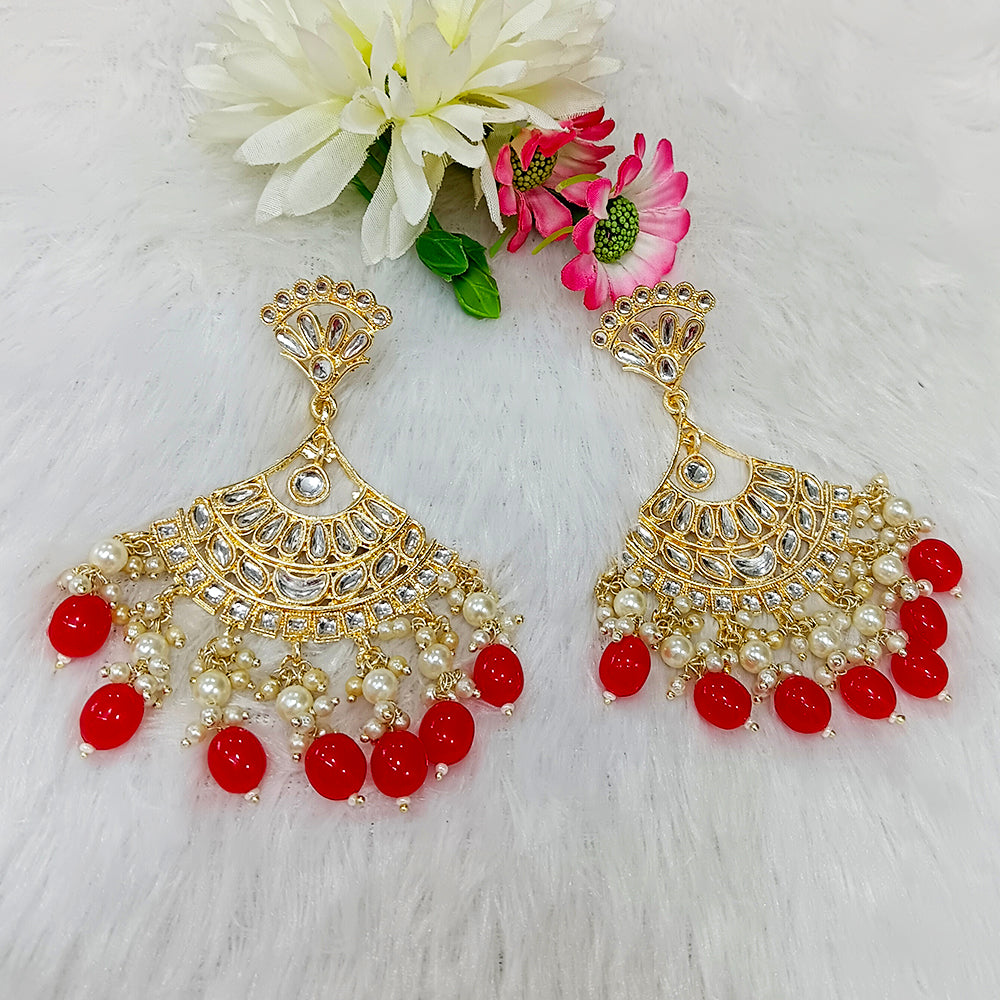 The99Jewel Premium Look Kundan Dangler Earrings for Women | Elegant Ethnic Stone Jewellery for Festivals, Weddings and Parties