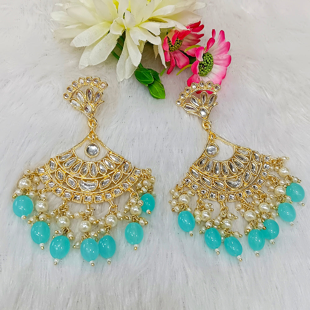 The99Jewel Premium Look Kundan Dangler Earrings for Women | Elegant Ethnic Stone Jewellery for Festivals, Weddings and Parties