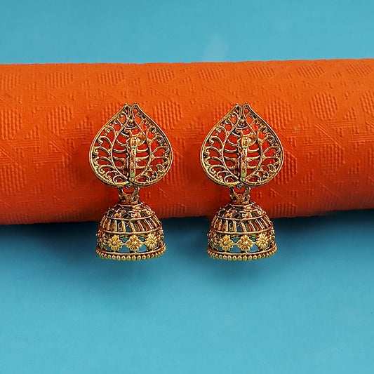 Gold Oxidised Plated Trendy Jhumki  Earrings